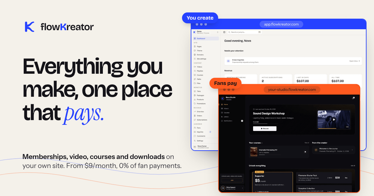 flowKreator: Everything you make, one place that pays.